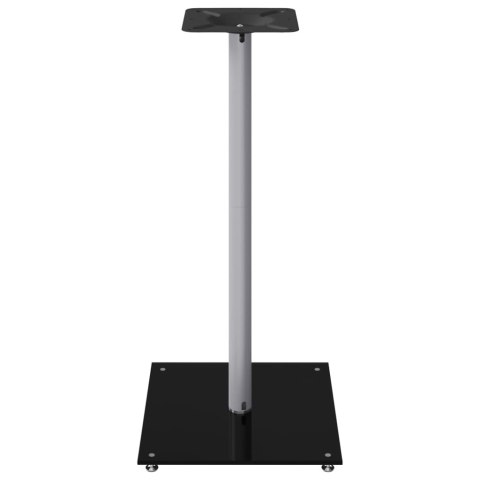 Stojaki pod głośniki, 2 szt., czarno-srebrne, szkło hartowane Lumarko!