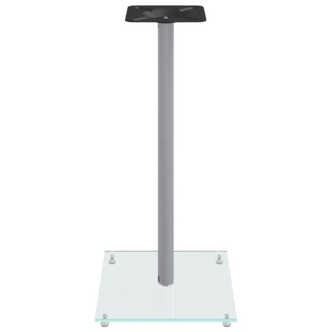 VidaXL Stojaki pod głośniki, 2 szt, srebrne, szkło hartowane, 1 słupek Lumarko!