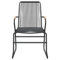 VidaXL Krzesła ogrodowe, 4 szt., czarne, 58x59x85,5 cm, rattan PVC Lumarko!