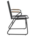 Krzesła ogrodowe, 4 szt., czarne, 58x59x85,5 cm, rattan PVC Lumarko!