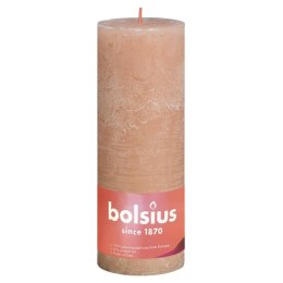 Rustykalne świece pieńkowe Shine, 4 szt., 190x68 mm, różowe Lumarko!