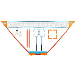 Przenośny zestaw do badmintona, niebiesko-pomarańczowy Lumarko!