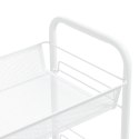 VidaXL 4-piętrowy wózek kuchenny, biały, 46x26x85 cm, żelazo