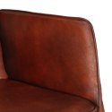 Fotel bujany z podnóżkiem, brązowy, skóra naturalna Lumarko!