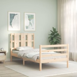 Rama łóżka z wezgłowiem, 100x200 cm, lite drewno Lumarko!