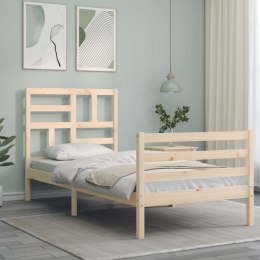 Rama łóżka z wezgłowiem, 100x200 cm, lite drewno Lumarko!