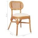 Krzesła stołowe, 2 szt., lniane Lumarko