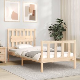 VidaXL Rama łóżka z wezgłowiem, 3FT, pojedyncza, lite drewno