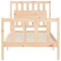 Rama łóżka z wezgłowiem, 90x200 cm, lite drewno Lumarko!