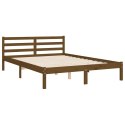 Rama łóżka z wezgłowiem, miodowa, 140x200 cm, lite drewno Lumarko!