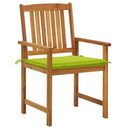 VidaXL Krzesła ogrodowe z poduszkami, 6 szt., lite drewno akacjowe