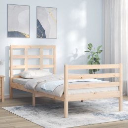 Rama łóżka z wezgłowiem, 100x200 cm, lite drewno Lumarko!
