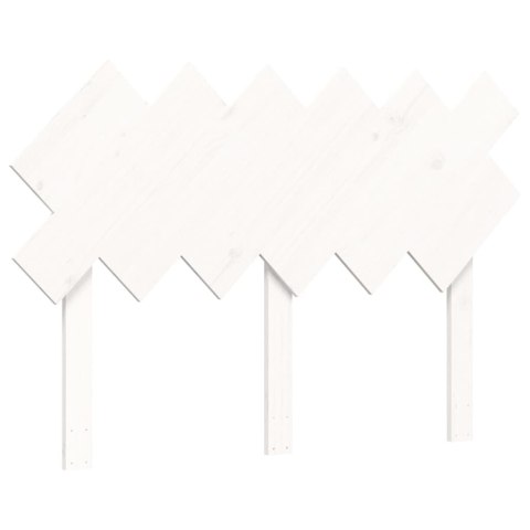 VidaXL Rama łóżka z wezgłowiem, biała, 120x200 cm, lite drewno