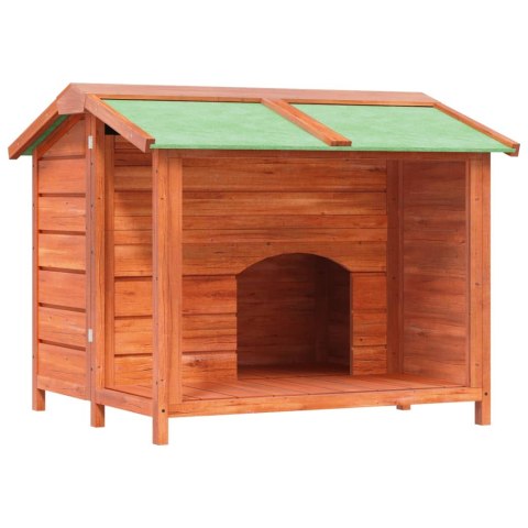 VidaXL Buda dla psa, brązowa, 96x87x80,5 cm, lite drewno sosnowe