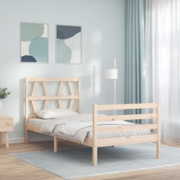 Rama łóżka z wezgłowiem, 100x200 cm, lite drewno Lumarko!