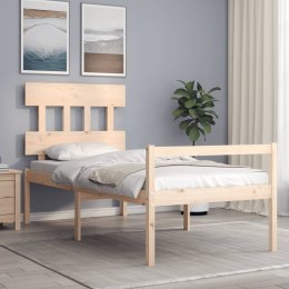 Rama łóżka z wezgłowiem, 100x200 cm, lite drewno Lumarko!