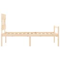 Rama łóżka z wezgłowiem, 100x200 cm, lite drewno Lumarko!