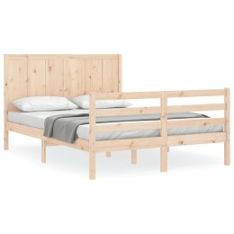Rama łóżka z wezgłowiem, 120x200 cm, lite drewno Lumarko!