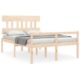Rama łóżka z wezgłowiem, 140x190 cm, lite drewno Lumarko!