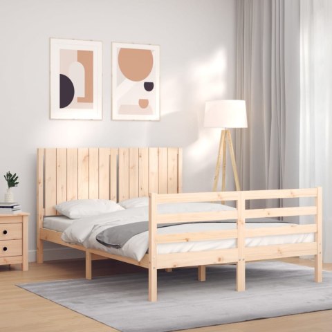 Rama łóżka z wezgłowiem, 140x200 cm, lite drewno Lumarko!