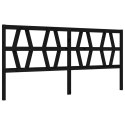 VidaXL Rama łóżka z wezgłowiem, czarna, 200x200 cm, lite drewno