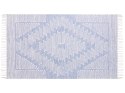 Dywan bawełniany 80 x 150 cm niebiesko-biały ANSAR Lumarko!