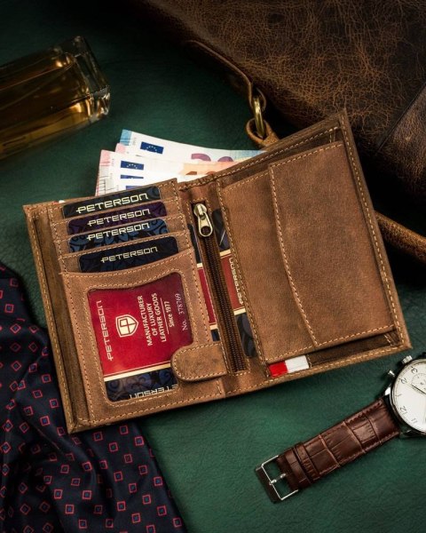 Skórzany Portfel Męski Z Motywem Patriotycznym Lumarko!