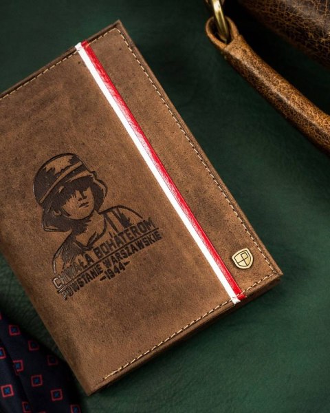 Skórzany portfel męski z motywem patriotycznym — Peterson Lumarko!