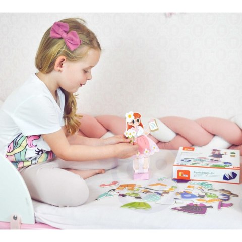 Viga Drewniana Układanka Magnetyczna Ubieranka Edukacyjna Lumarko!