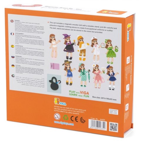 Viga Drewniana Układanka Magnetyczna Ubieranka Edukacyjna Lumarko!