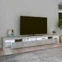 VidaXL Szafka pod TV z oświetleniem LED, szarość betonu, 260x36,5x40cm