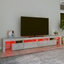 VidaXL Szafka pod TV z oświetleniem LED, szarość betonu, 260x36,5x40cm