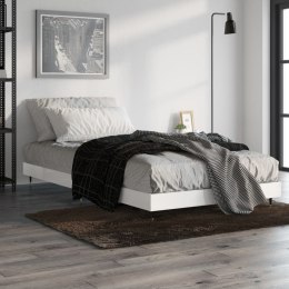 Rama łóżka, biała, połysk, 100x200 cm, materiał drewnopochodny Lumarko!