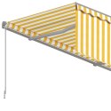 VidaXL Automatycznie zwijana markiza z zasłoną, 6x3 m, żółto-biała