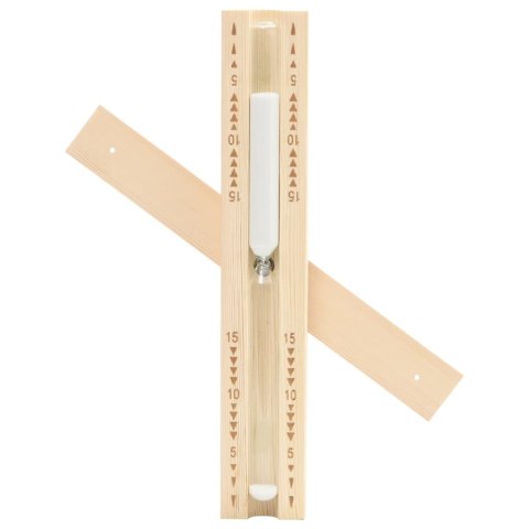 Termohigrometr i klepsydra do sauny, lite drewno sosnowe