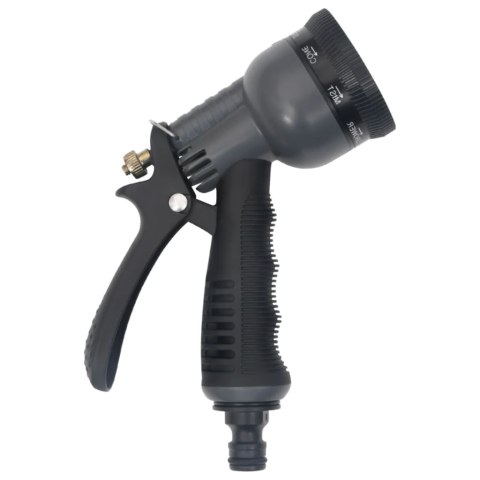 VidaXL Wąż ogrodowy z dyszą zraszającą, srebrny, 30 m, stal