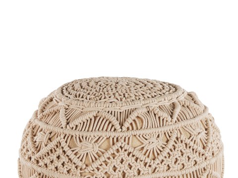 Puf ⌀ 40 cm beżowy KAYSERI