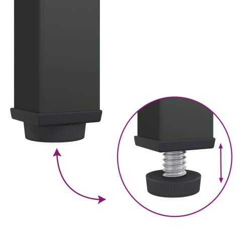 VidaXL Kredens, czarny, 85x40x180 cm, szkło i stal