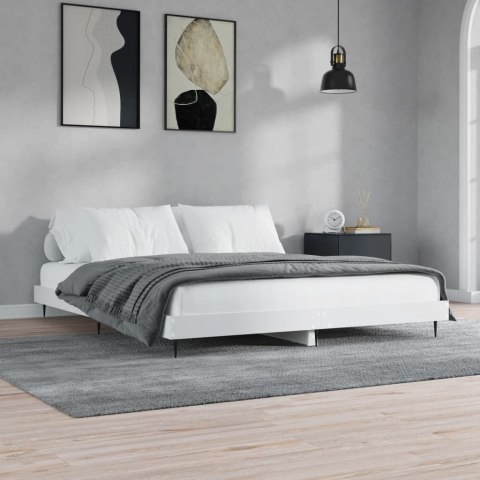 Rama łóżka, biała, 160x200 cm, materiał drewnopochodny Lumarko!