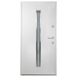 Drzwi wejściowe, białe, 110x207,5 cm, aluminium Lumarko!