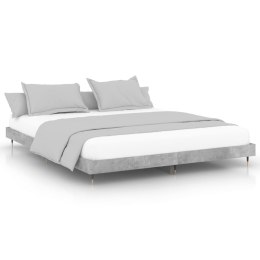 VidaXL Rama łóżka, szarość betonu, 160x200 cm, materiał drewnopochodny