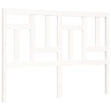 VidaXL Rama łóżka z wezgłowiem, biała, 120x200 cm, lite drewno