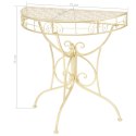 Półokrągły stolik vintage, metalowy, 72 x 36 x 74 cm, złoty Lumarko!