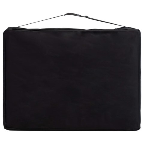 VidaXL Składany stół do masażu, 2-strefowy, aluminiowy, różowy