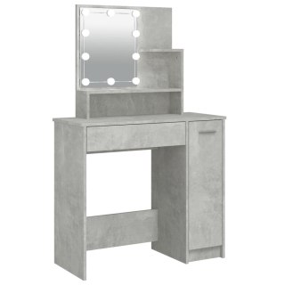 Toaletka z oświetleniem LED, betonowa szarość, 86,5x35x136 cm Lumarko!