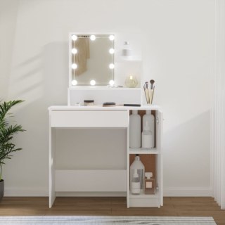 Toaletka z oświetleniem LED, biała, 86,5x35x136 cm Lumarko!