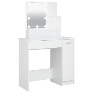 Toaletka z oświetleniem LED, biała, 86,5x35x136 cm Lumarko!