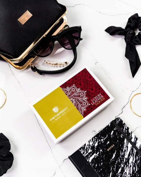 Skórzany portfel damski na zatrzask — Peterson Lumarko!