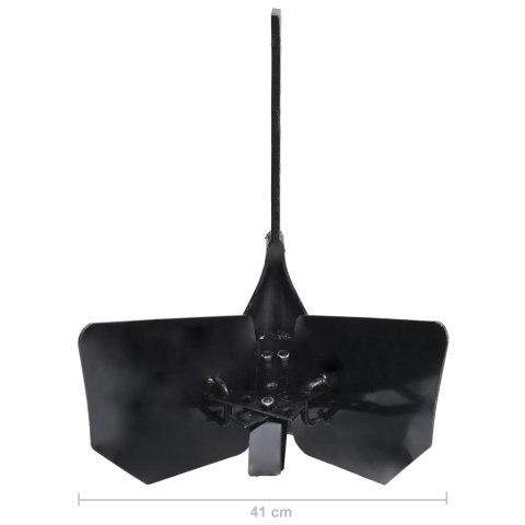 VidaXL Obsypnik do glebogryzarki, czarny, metalowy