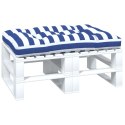Poduszka na paletę, niebiesko-białe pasy, 120x80x12 cm, tkanina Lumarko!